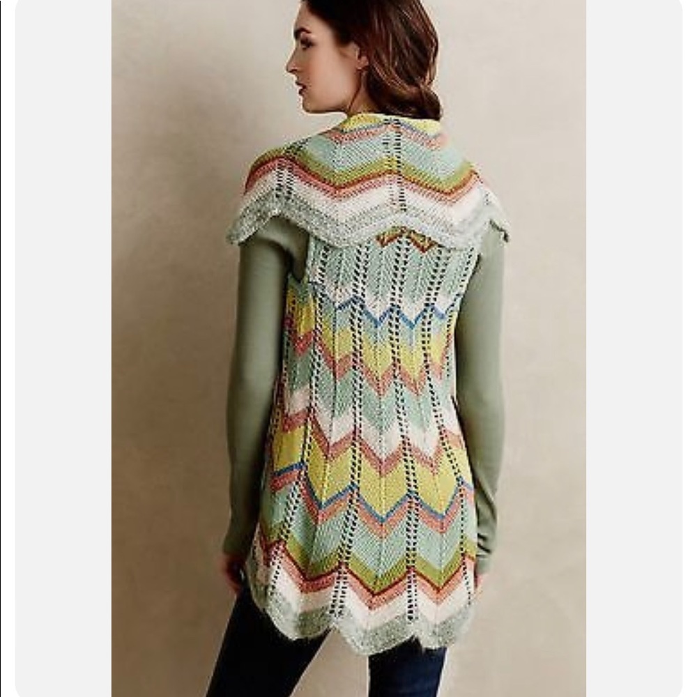Rosie Neira crochet chevron cardigan “Unni” - Size XS/S